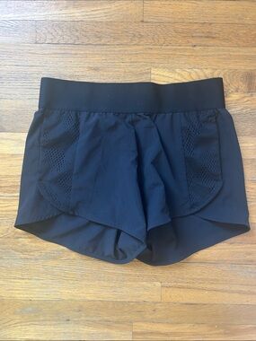 adidas Black Women's Athletic Mesh-Panel Running Shorts